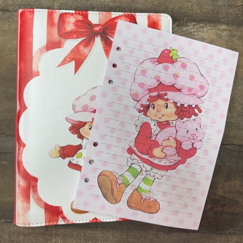 Strawberry Shortcake A5 Binder w/ matching stationery paper